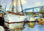 John Singer Sargent Boats at Anchor painting